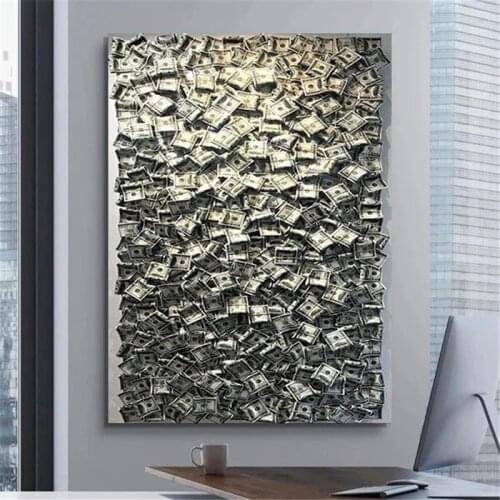 Money Abstract Funny Cool Gift Modular Mural Poster Family Childrens Room Bedroom Wall Decoration Canvas Art (No Frame)