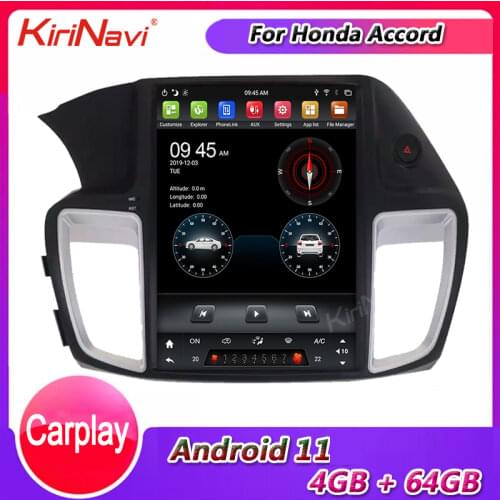 KiriNavi 12.1" 1 Din Android 8.1 Car Radio For Honda Accord Car Dvd Multimedia Player Android Auto GPS Navigation 2014-2016 WIFI