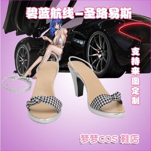Azur Lane St. Louis Luxury Handle White Shoes Custom Made For Halloween Carnival Party