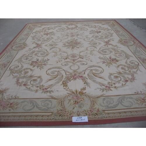 Free shipping 10K 12'X16' needlepoint rugs, 100% New Zealand handmade wool rugs