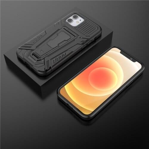 Holder Case For iPhone 12 Cover For iPhone 12 Pro Max Capas Hard Kickstand Holder Back Cover For iPhone 6 7 8 11 12 Pro Fundas