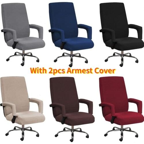 1 Set Office Chair Cover Computer Lift Computer Desk Boss Chair Covers Rotating Swivel Protectors Removable Washable Seat Cover