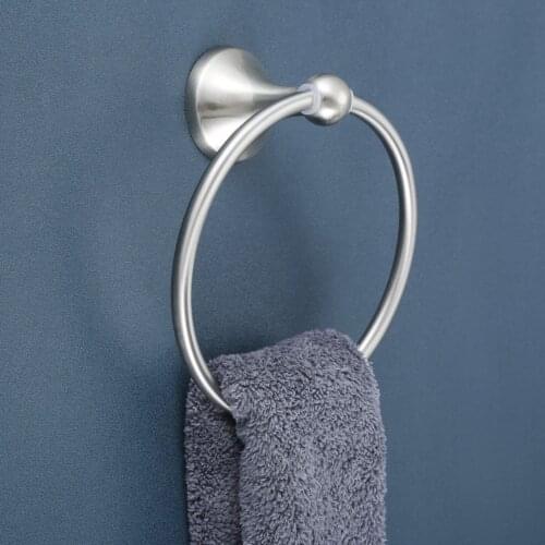 Satin Nickel Towel Holder Faucet Towel Ring Wall Mounted Stainless Steel Towel Rail Bar Rack Bar Shelf Tissue Bathroom Hardware