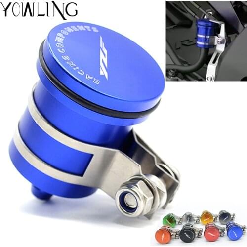 For Yamaha YZF R1 YZF R6 YZFR6 YZF R125 YZFR15 R25 YZF R3 Brake Fluid Reservoir Brake Fuel Hose Bracket Tank Oil Fluid Cup Cover