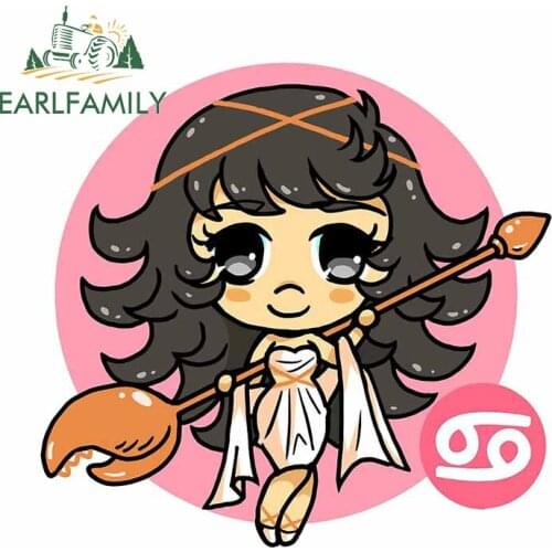 EARLFAMILY 13cm x 12.3cm for Cancer Car Sticker Motorcycle Helmet Laptop Decoration Surfboard Scratch Proof Waterproof Decal