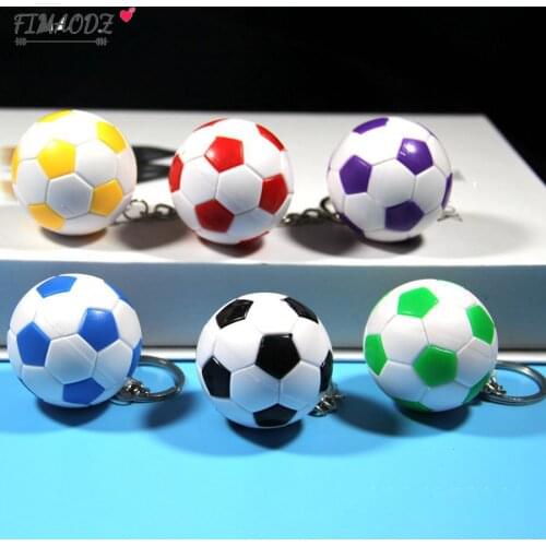 FIMAODZ Sports Football Keychain Colorful Soccer Ball Club Bag Pendant Souvenirs Key Chain Holder for Men Women Gift