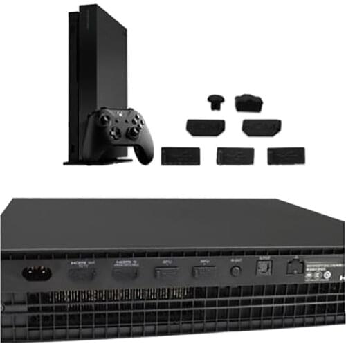 Hot Sale 7pcs Silicone Rubber Dust Proof Cover for Xbox One X Stopper Dustproof Kits