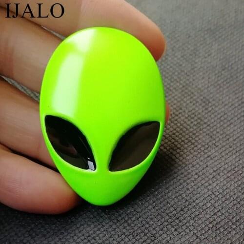 Alien Super Chromed Quality Metal Car Emblem badge auto styling emblem with double side adhesive sticker