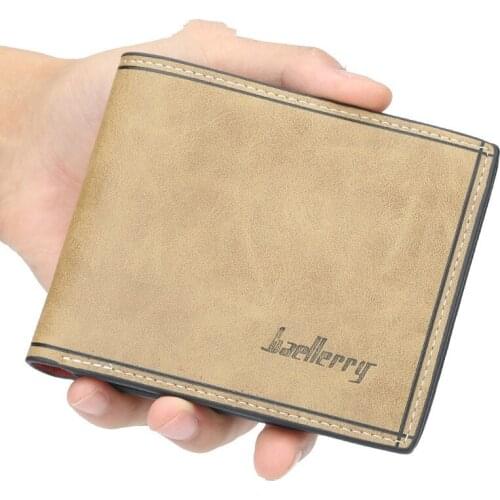 Classic New Mens Leisure Fashion horizontal style simple short Wallet