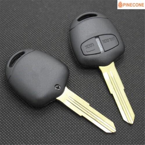 PINECONE for MITSUBISHI ASX OUTLANDER GRANDIS PAJERO SPORT Car Key 2 Buttons Right Groove Uncut Blade 1 Key Shell Cover 1 PC