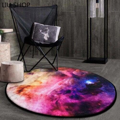 LIU creative fashion moon star round sky carpet bedroom coffee table mat living room sofa carpet tapetes computer rug