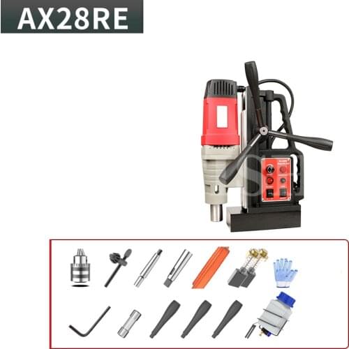 AX28 AX28RE Multifunctional magnetic seat drill industrial core drill portable table drill adjustable speed hollow drill 220V