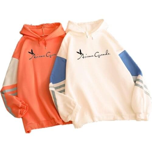 New Korean Printed Star Name Hood Kpop Fan Texte Pullover Harajuku Contrast Color Hoodies Streetwear Hiphop Pullove Rtops