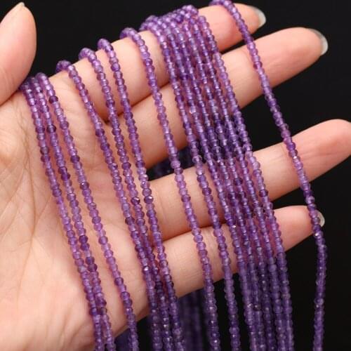 New Style Natural Stone Bead Section Purple Crystal Small Beads For DIY Jewelry Making Necklace Bracelet Earrings Accessory