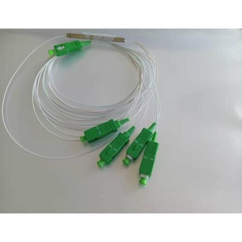 Free Shipping 5PCS/Lot 1x4 0.9mm Fiber Opitc Splitter SC/APC Connector Fiber Optical PLC Splitter SC Mini steel tube type