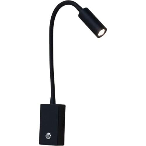 Tokili Switch Light Wall Touch On/Off/Dimming Blue Mood Emit Standby 3W LED Focused Illumination AC100-240V DC12V Reading Lamp