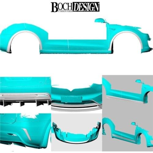 Suitable for Model Tesla x Modified Carbon Fiber Front Side Skirt Rear Lip Tail Wheel Eyebrow Wind Knife