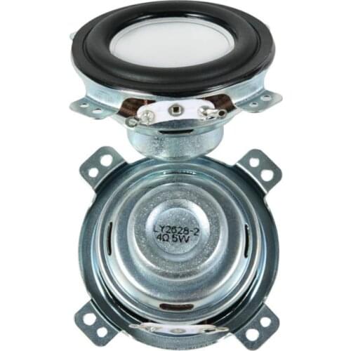 SOTAMIA 2Pcs 48mm Mini Audio Portable Speakers 4 Ohm 5W Sound Amplifier Speaker Rubber Edge Inner Magnetic Loudspeaker Horn