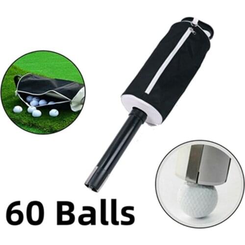 Portable Golf Ball Retriever With Removable Plastic Tube Easy To Pick Up The Ball Hold Up To 60 Balls Golf Accessories