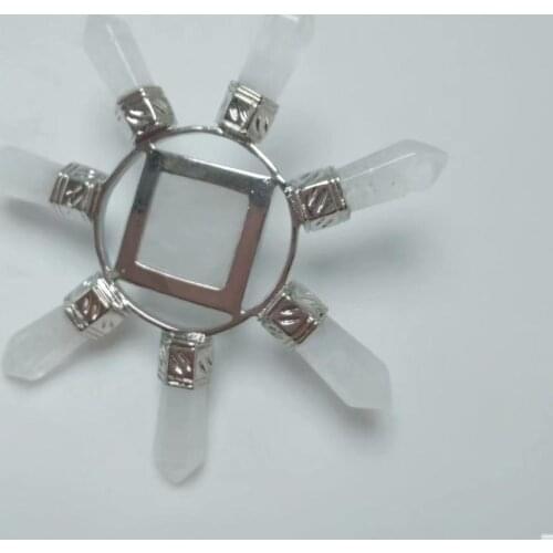 1pc 80mm Natural Energy Generator Crystal Point 7 Chakra Stones Clear Quartz Healing