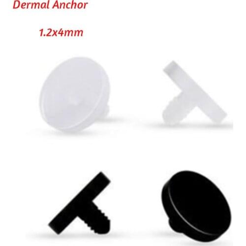 2Pcs Clear Acrylic No allergy Micro Dermal Anchor Top Piercing Skin Diver Dermal Anchor Surface Piercing Implants Sexy Jewelry
