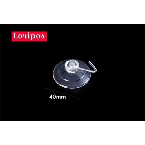 Clear Suction Cup Steel Hook Window Glass Hooks Bathroom Kitchen Towel Hanger Suckers Wall Sucking Disc Display Wire Clips 20 PC