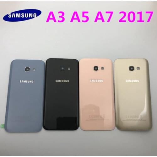 Samsung Galaxy A3 A5 A7 2017 A320 A520 A720 A320 A520 A720 Battery Back Glass Cover Door Housing Battery Cover