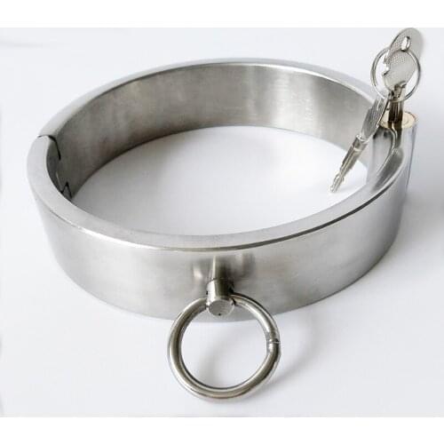 Steel collars Erotic games stainless steel slave BDSM collar Stealth lock fetish bdsm bondage sex toys for couples adult toys