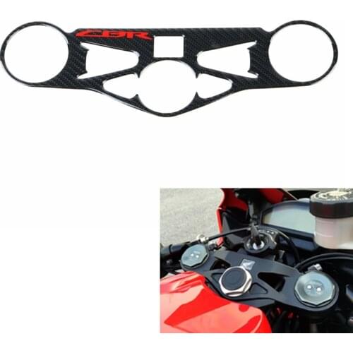 Carbon Motorcycle Decal Pad Triple Tree Top Clamp Upper Front End Car Stickers Decals For CBR1000RR 2008-2017