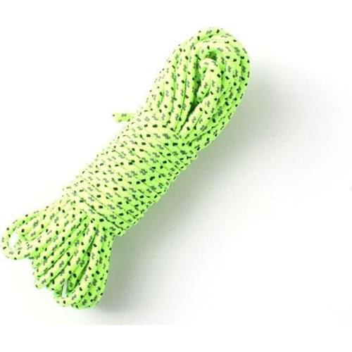 Outdoor 10m reflective rope 4mm thick tent canopy draw rope windproof fixed rope double reflective strips visible at night