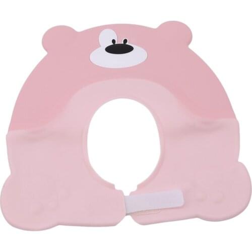 Bear Hair Wash Bath Hats Newborn Soft Silicone Shower Cap Kids Child Adjustable Waterproof Ear Protection Eye Shampoo Cap