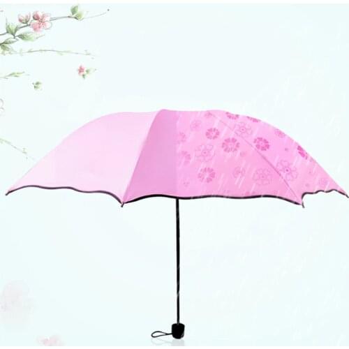 Magic Flower Bloom Umbrella when Rain/Water Fall Sun&Rain Wind Proof Compact Light weight Colorful Ultraviolet-proof Umbrellas