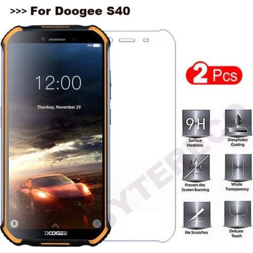Tempered Glass For Doogee S40 Screen Protector 2.5D High Quality Explosion-proof 9H Tempered Glass For Doogee S40 5.5 Inch 2PCS