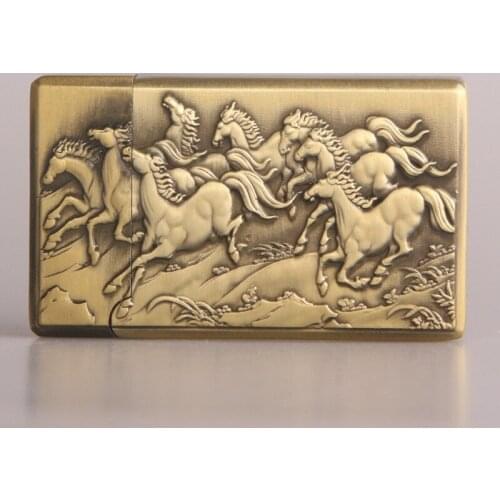 Eight Steed Relief Double Straight Forward Creative Lighter Lighter Kitchen Gadgets And Accessories