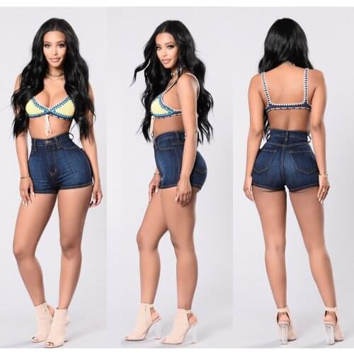 Women Denim Shorts Vintage High Waist Skinny Jeans Shorts Feminino Street Wear Sexy Shorts For Summer Slim Plus Size Hot Short