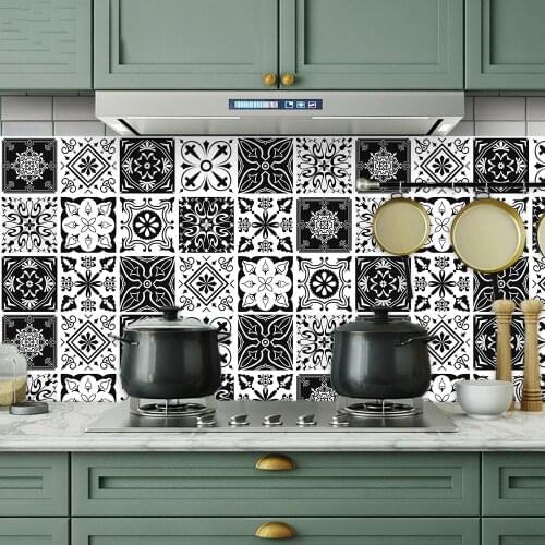 1M PVC Self Wall stickers Adhesive Frosted Floor Tiles Furniture Renovation Stickers Waterproof Wallpaper For kitchen Bathroom