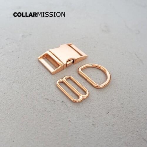 10pcs/lot 25mm Metal Plated Buckle (Metal Buckle+ Adjust Buckle+ D Ring) For Backpack Bag Webbing Cat Dog Collar DIY Accessory