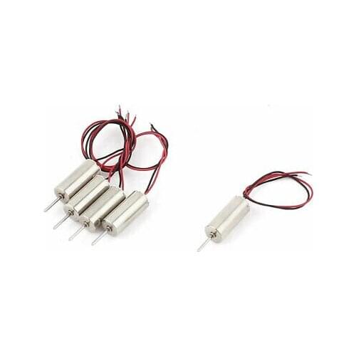 5Pcs DC 4.2V 61000RPM 0.8mm Dia Shaft Coreless Motor for Model Airplane 6x14mm