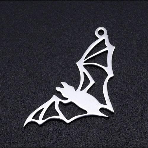 5pcs/lot 100% Stainless Steel Bat Charms Pendants Wholesale Never Tarnish Accept OEM Order Bracelets Pendants Top Quality