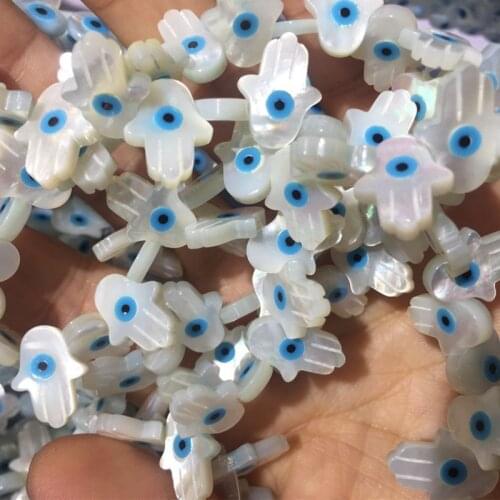 5pcs/lot MOP Evils Eye Beads Natural White Mother of Pearl Shell Beads For Women Making Charm Jewelry DIY Necklace Bracelet