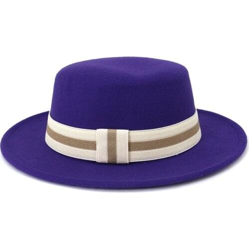 56-58CM Trilby Winter Autumn Imitation Woolen Women Men Ladies Fedoras Top Jazz European American Round Caps Bowler Hats