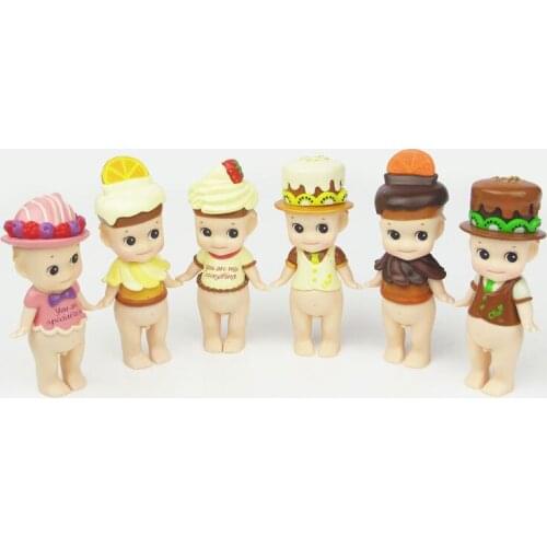 6pcs/a lot Fruits series Sonny Angel mini figure set Kewpie baby dolls cute toys for kids gift free shipping 031909
