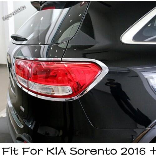 Lapetus Accessories Fit For KIA Sorento 2016 - 2019 Chrome Rear Lights Tail Lamps Decoration Frame Stripe Cover Trim
