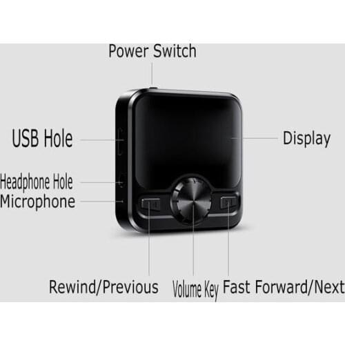 Bluetooth Voice Recorder HIFI MP3 Player Digital Audio Recorder Dictaphone Mini Recording device Professional Audio Sound Record