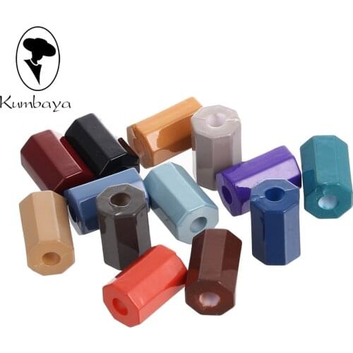 20 pcs/lot Resic Polyhedral Cylinder Beads Charms Jewelry Accessory Women DIY Earrings Necklace Handmade Parts DIY Gifts P796