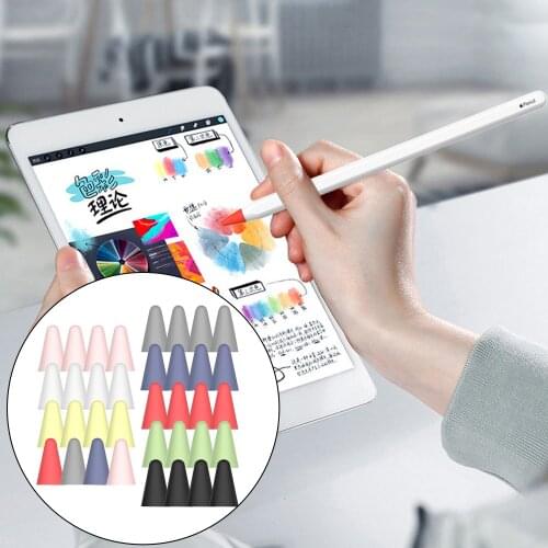 8PCS Silicone Protective Cases Non-slip Wear Resistant Writing Nib Tip Covers For Apple Pencil 1st 2nd Touchscreen Stylus Pen