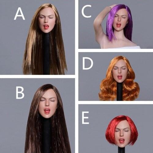 GC025 1/6 Scale Female Soldier Head Sculpture European/American Head Sculpture Model For 12'' Action Figure Body DIY