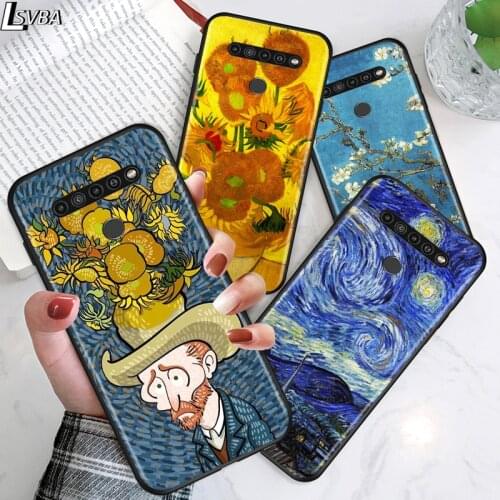 Van Gogh Oil Painting for LG G8 G8S G8X V30 V35 V40 V50 V60 ThinQ Q60 K40 K50 K30 K41 K51 K61 K71 K22 Black Phone Case
