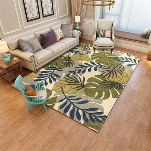 Carpets For Living Room Floral Non-slip Bedroom Decor Room Large Rugs Geometric Simple Crystal Velvet Home Soft Floor Mats