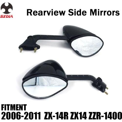 Motorcycle Rear Side Rearview Mirror Rear View For KAWASAKI ZX-14R ZX14 ZZR1400 ZX 14R ZX14R 2006 2007 2008 2009 2010 2011